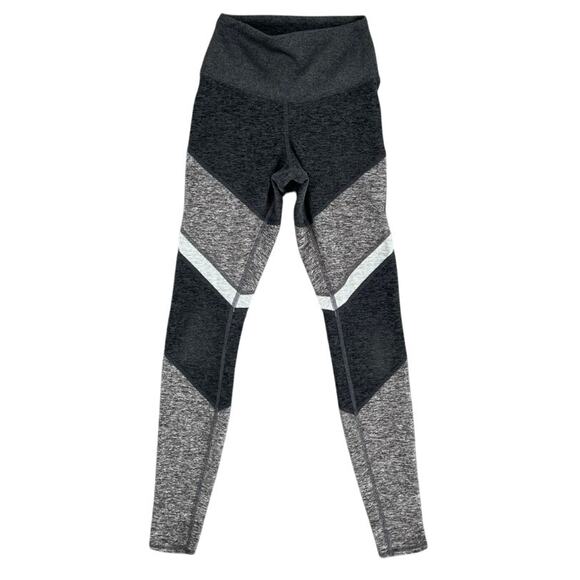 Alo Yoga Alo Soft High Waist Sheila Leggings XS color block Grey Black 7/8 - Picture 2 of 5